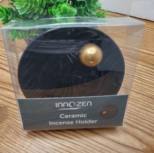 Ceramic Black Incense Holder By Innozen